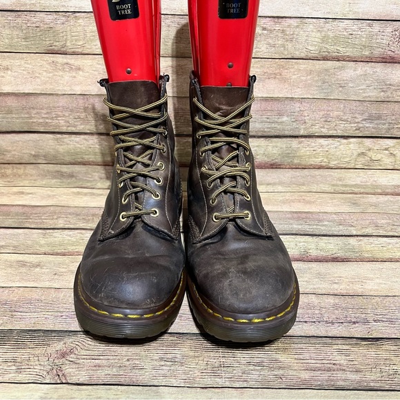 Dr. Martens Brown Leather Lace Up Boots - Picture 5 of 10
